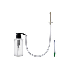 Prowler enema kit with 300mL capacity and two nozzles, designed for douches and enemas, shown with nozzles attached.