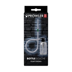Prowler enema kit with 300mL bottle and two nozzles, used for personal douching and cleansing purposes.