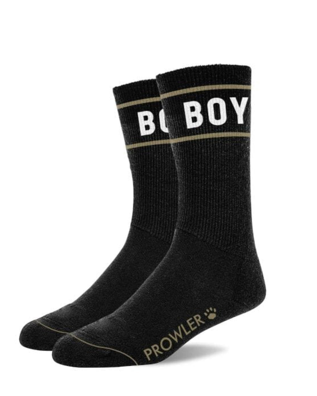 Prowler RED Boys' cotton blend statement slogan socks with bold red and black design, featuring the brand logo and graphic text.