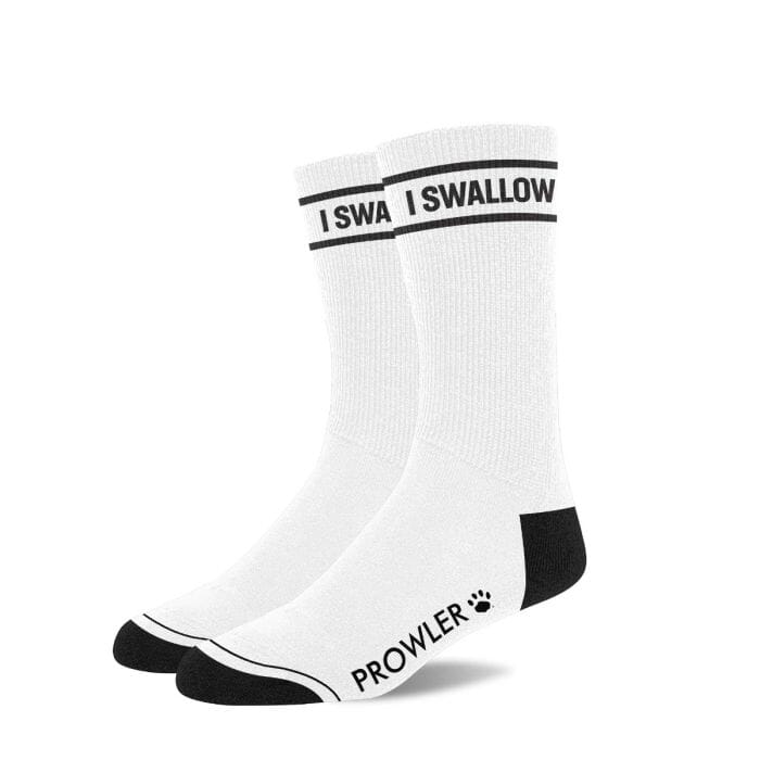 Pair of men's Prowler RED Swallow Socks with red swallow design, comfortable and stylish, ideal for casual wear.