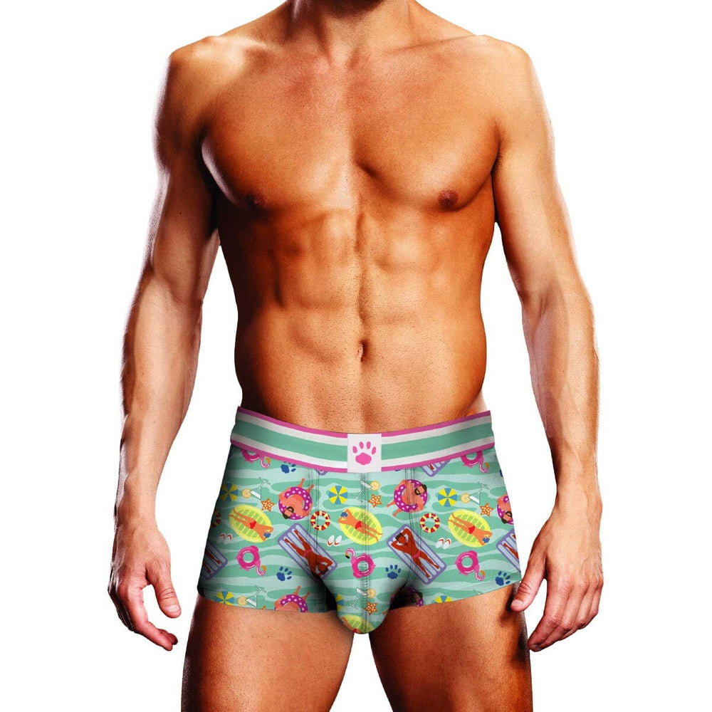 Prowler men's swimming print trunk featuring vibrant aquatic-themed design and comfortable fit, ideal for pool or beach wear.