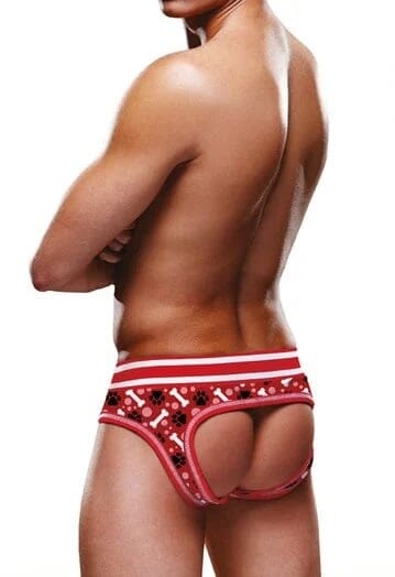 Prowler Red Paw Backless Brief Red White