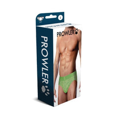 Prowler Lace Brief Neon Green - Exquisite lace brief in neon green, ideal for confident styling and leisure.