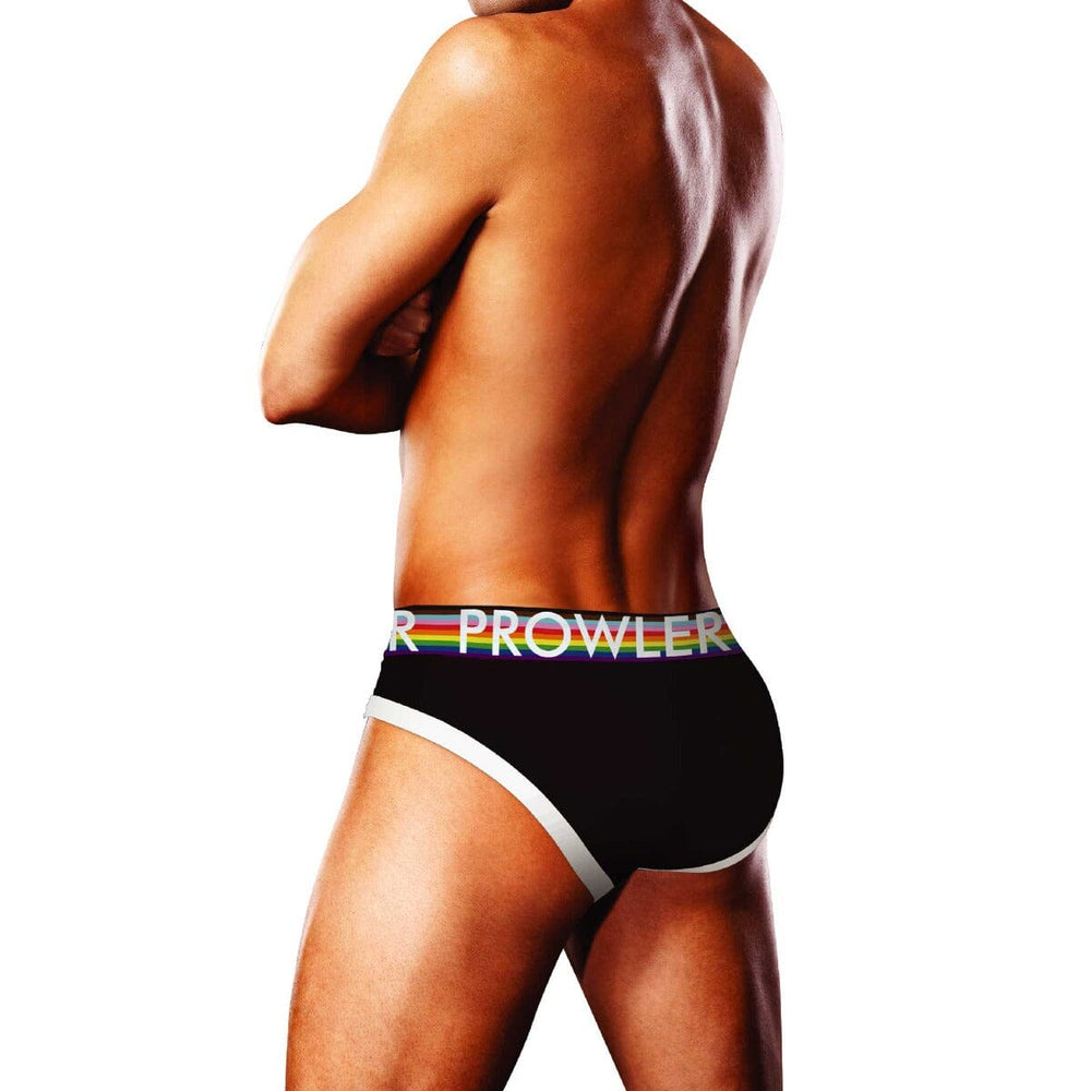 Prowler Black Oversized Paw Briefs for men, black with bold paw print design, comfortable and stylish men's underwear.