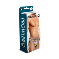 Prowler Oversized Paw Jock Strap in Black or White with Rainbow Top