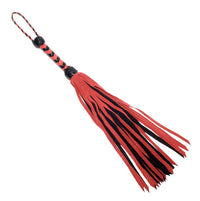 Thumbnail for Long Leather & Suede Flogger-Black/Red Whips, Floggers & Paddles Prowler RED (ABS), (ABS PRO) 