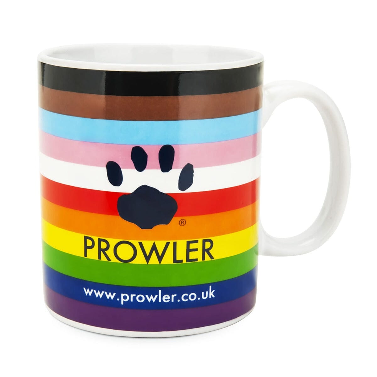 Prowler Pride novelty mug with bold logo design, ceramic cup featuring the Prowler brand for fans and collectors.