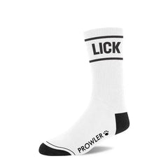 Men's Prowler RED Lick Socks featuring bold red design and comfortable fit, shown on a plain background.