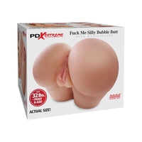 Elegant packaging of the PDX Extreme Fuck Me Silly Bubble Butt, highlighting the premium product offering over 32 lbs of realistic pleasure.