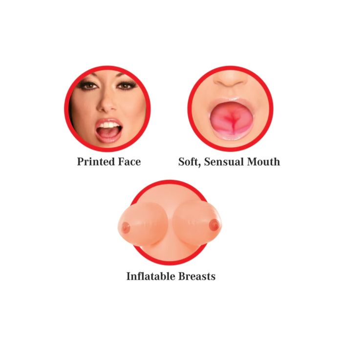 a woman's tongue, nose, and mouth are shown in three different stages