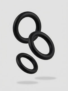 Thick Stretchy Silicone Cock Ring Set 3pc Loving Joy