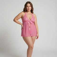 Plus Size Foxxxy 2-Piece Babydoll & G-String Lingerie Set