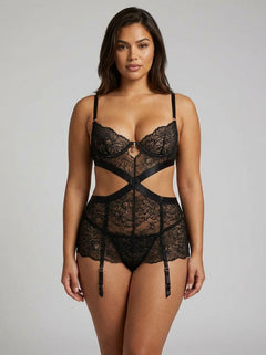Seven Til Midnight Sweet Surrender 2pc Lace Chemise and G-String Set