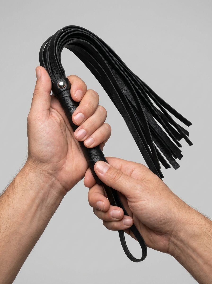 Mini Faux Leather Tickler Flogger – 21” BDSM Sensory Whip