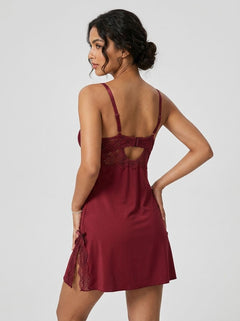 Sexy Modal Lace Slit Nightdress