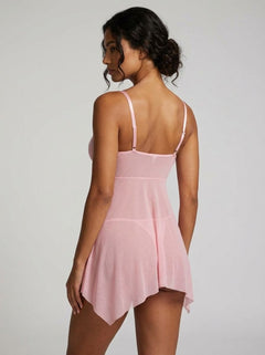 Luxury Pink Flower Babydoll by Scandals - Elegant Floral Design for Sophisticated Style
