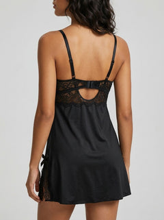Sexy Modal Lace Slit Nightdress