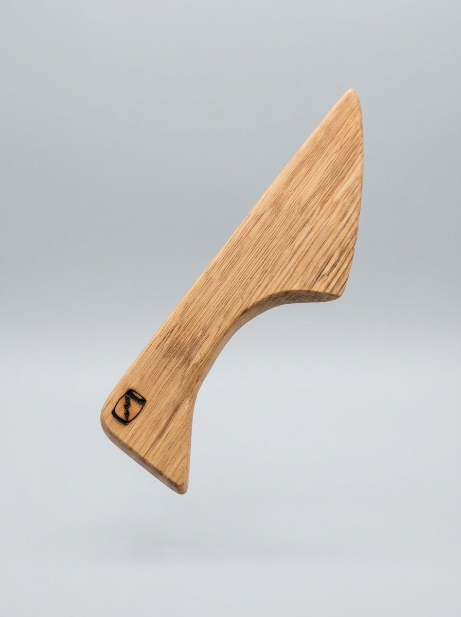Hand Crafted Mini Wooden Kink / BDSM / Wax Play Scraper made from Whisky Barrel Oak