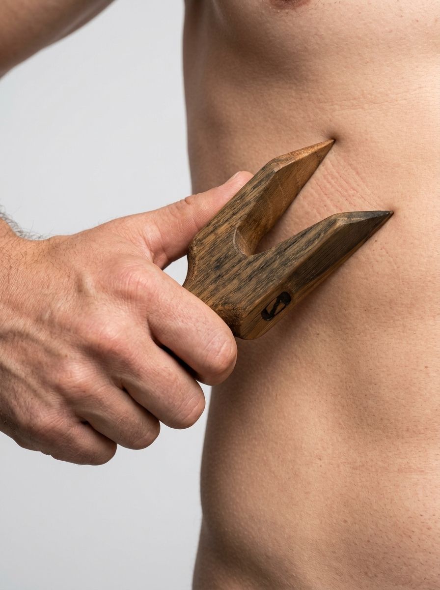 Barrel of Pain Fang scratcher BDSM accessory with metal and leather design, used for sensory play and sensation enhancement.