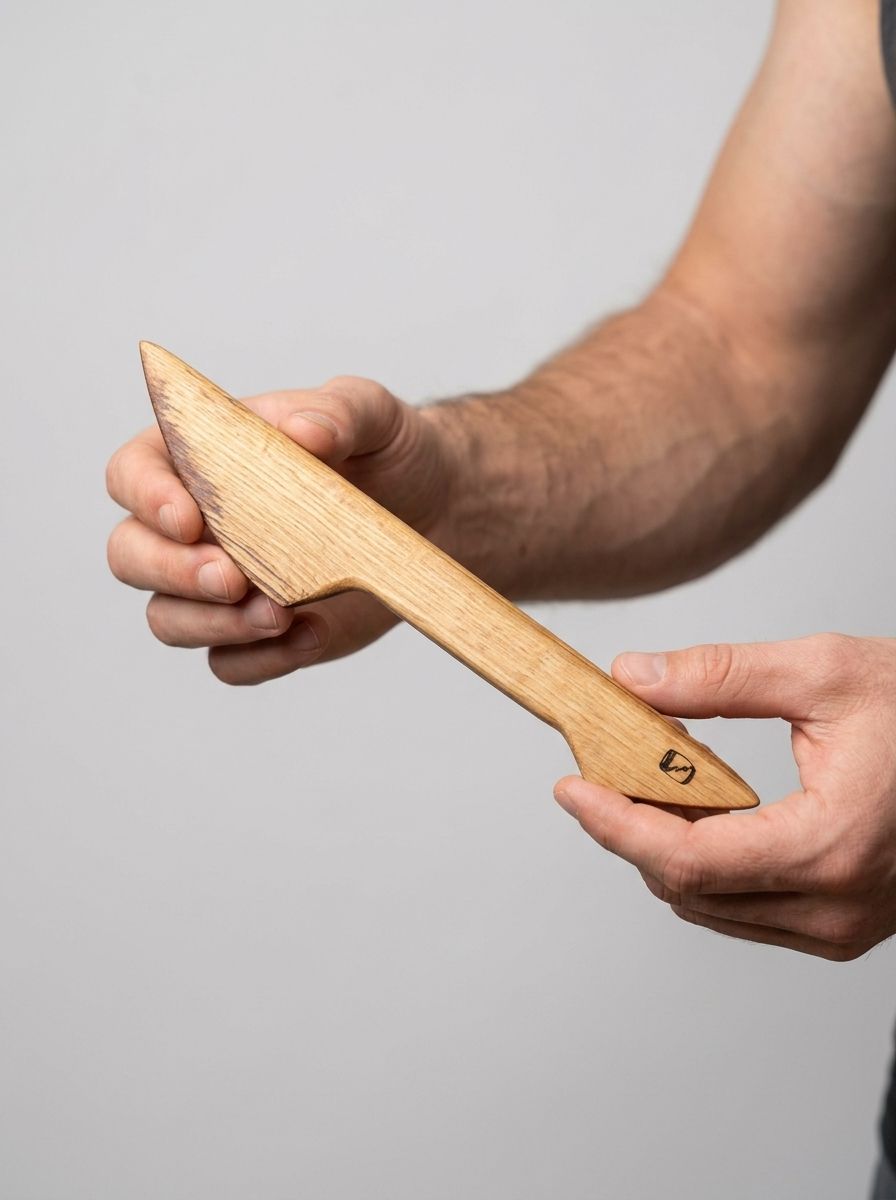 Barrel of Pain Hand Crafted Double Ended Wooden Kink / BDSM / Wax Play Scraper made from Whisky Barrel Oak