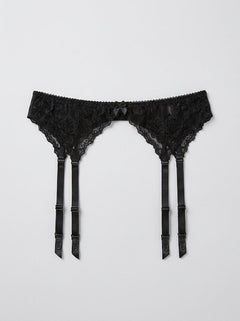 Detailed view of the exquisite Narrow Lace Suspender Belt, showcasing intricate lace design and comfortable fit, ideal for every lingerie collection.