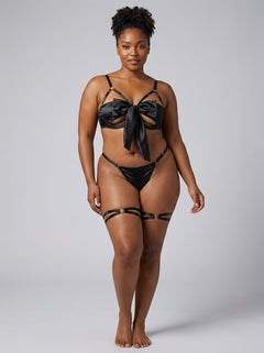 Scandals Sexy Valentine's Day Bow Lingerie Set – Valentine's Day Gift Wrap Outfit with Pull-Away Bow