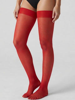 Scandals Luxury Red Stockings – Striking Statement Hosiery For Elegant Evening Looks