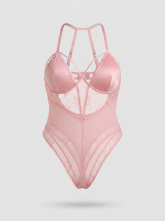 Elegant Pink Seduction Teddy Lingerie | Alluring Design Enhancing Your Curves