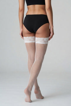 Scandals White Stockings – Elegant Luxury Hosiery