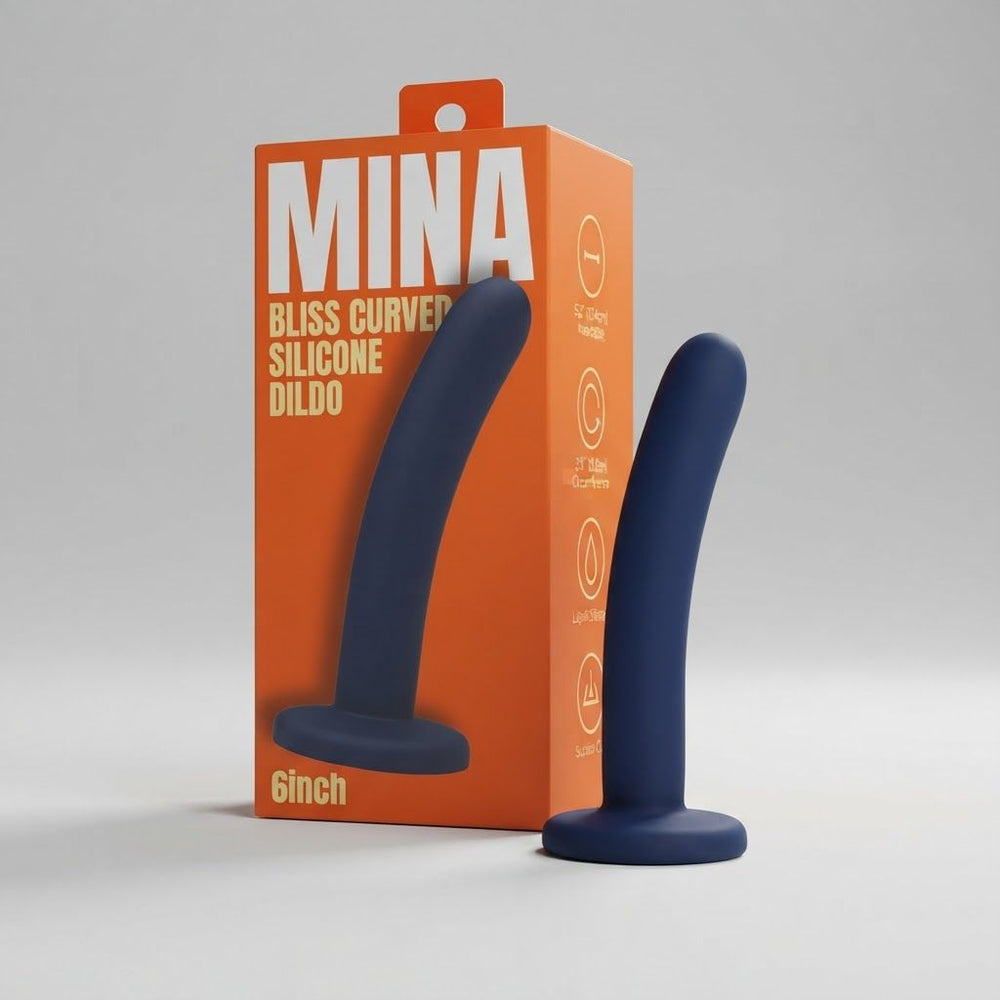 Mina Bliss Curved Silicone Dildo 6 Inch
