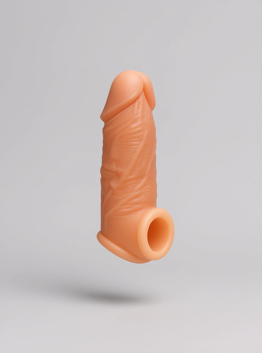 Blueline 5.25inch Super Real Penis Extension Sleeve With Ball Constriction Loop