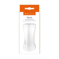 Ripple Dual End Stroker Male Masturbator - Transparent