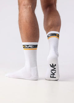 Comfortable FKME logo socks in one size, fitting UK mens 7-12, perfect for making a stylish statement.