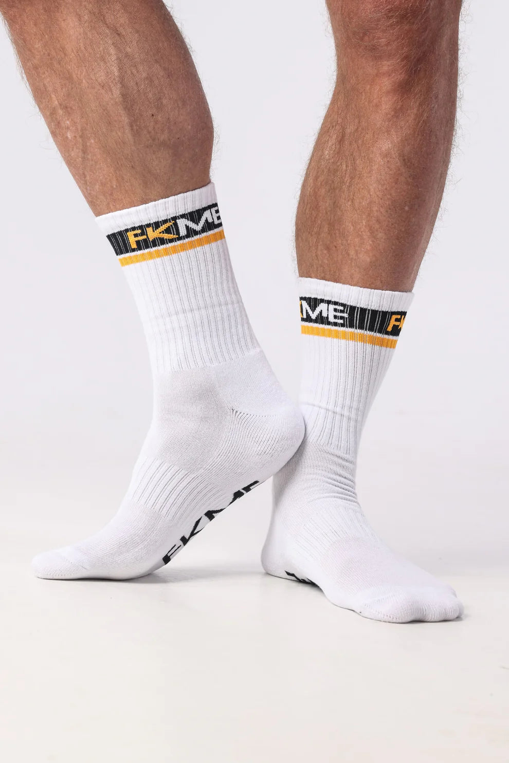 Luxury FKME logo socks featuring a stylish design, crafted for ultimate comfort and elegance.