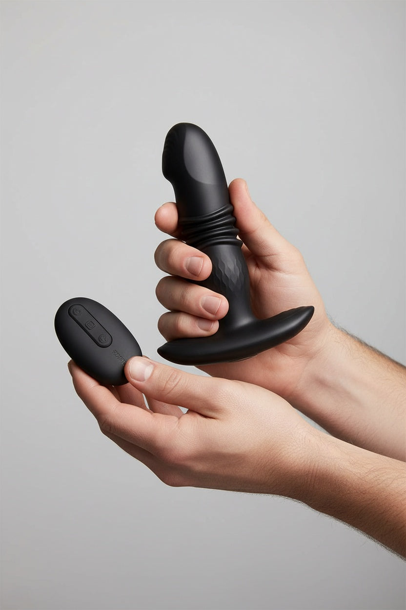 10-Function Thrusting Anal Vibrator - Waterproof Prostate Massager with Remote Control-OREN by Scandals