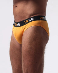 Dynamic FKME Briefs Loud featuring vibrant branding, tailored for men who desire luxury in their mens cotton briefs.