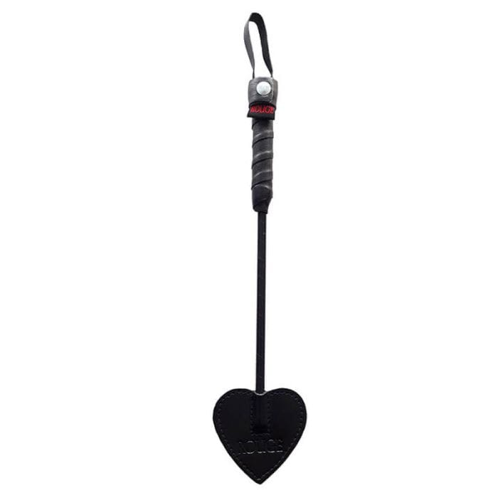 Mini spade paddle from Rouge Garments Ltd, a leather BDSM flogger with a mini spade-shaped end for sensual impact.