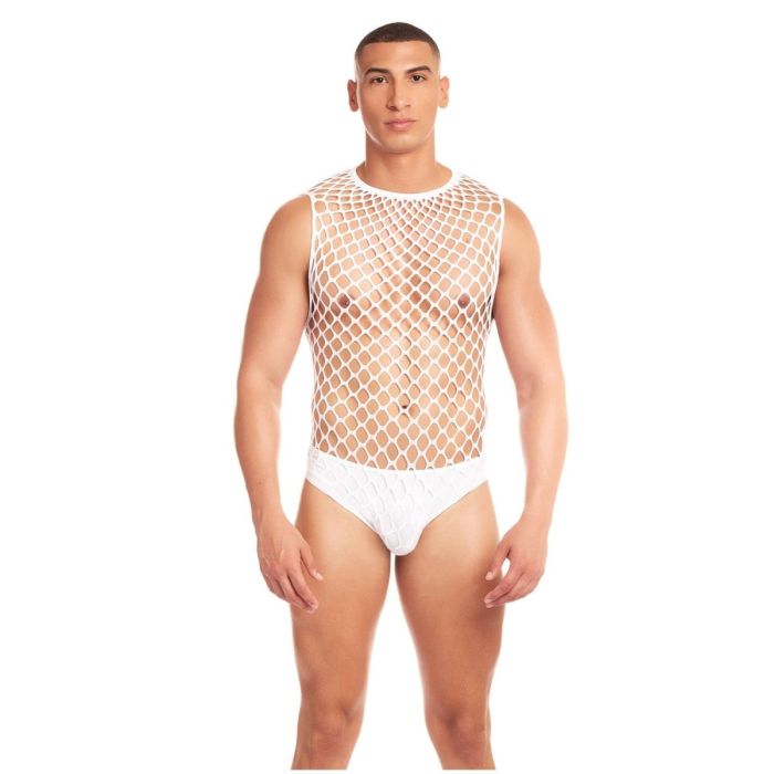 Rainbow Party full effect white lingerie set with two-piece design, featuring colorful rainbow accents and delicate fabric details.