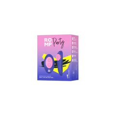 The ROMP Party panty remote control sex toy, elegantly displayed with its user-friendly remote, highlighting its versatility for intimate moments.