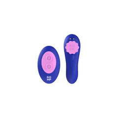 Display of the ROMP Party panty remote control sex toy next to its USB charging cable, emphasising convenience and luxury for intimate experiences.