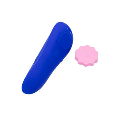 Artistically arranged ROMP Party panty remote control sex toy in purple, capturing the essence of luxury and enjoyment in intimate play.