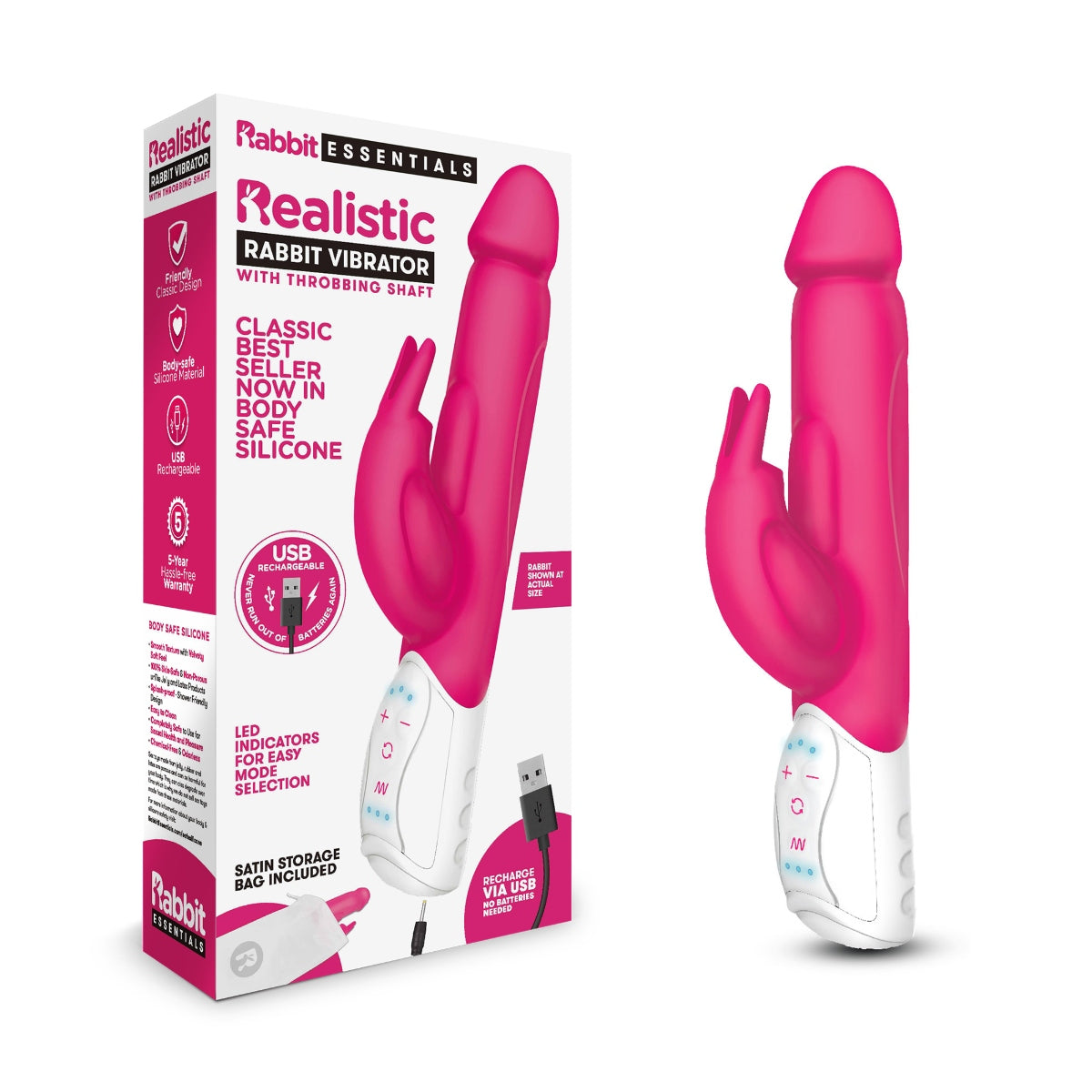 Rabbit Essentials RR Rechargeable Realistic Rabbit