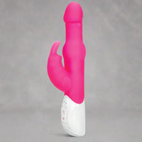 Thumbnail for a pink and white rabbit vibrator is sitting on a gray surface