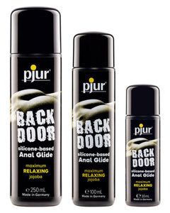 Pjur Back Door silicone-based anal lubricant with jojoba, smooth and relaxing for comfortable anal experiences