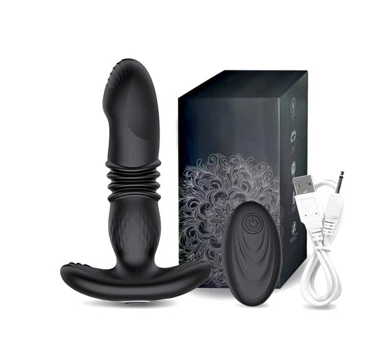 10-Function Thrusting Anal Vibrator by Scandals, a luxurious waterproof prostate massager with remote control, designed for intense pleasure and health benefits.