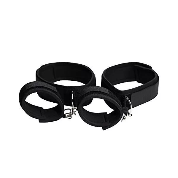 Wrist Thigh Restraints Set - Adjustable BDSM Cuffs for Couples