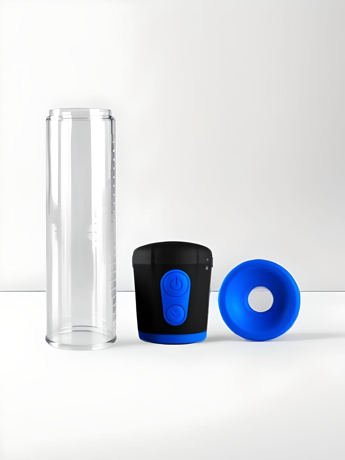 Components of the POWER UP Electric Penis Pump Extender displayed, featuring the pump and its detachable parts, showcasing the sophistication and efficiency of the electric penis pump system.