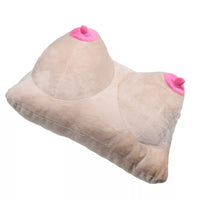 Thumbnail for Boob Pillow - Plush Cushion with Pink Nipples, 24 x 37 x 19 cm, Soft 100% Polyester