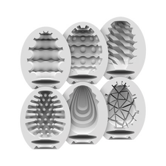 Satisfyer 6-Piece Egg Set Masturbators - Hydro-Active TPE, Flexible Design, No Lubricant Needed, Realistic Feel (Copy)