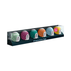 Satisfyer 6-Piece Egg Set Masturbators - Hydro-Active TPE, Flexible Design, No Lubricant Needed, Realistic Feel (Copy)